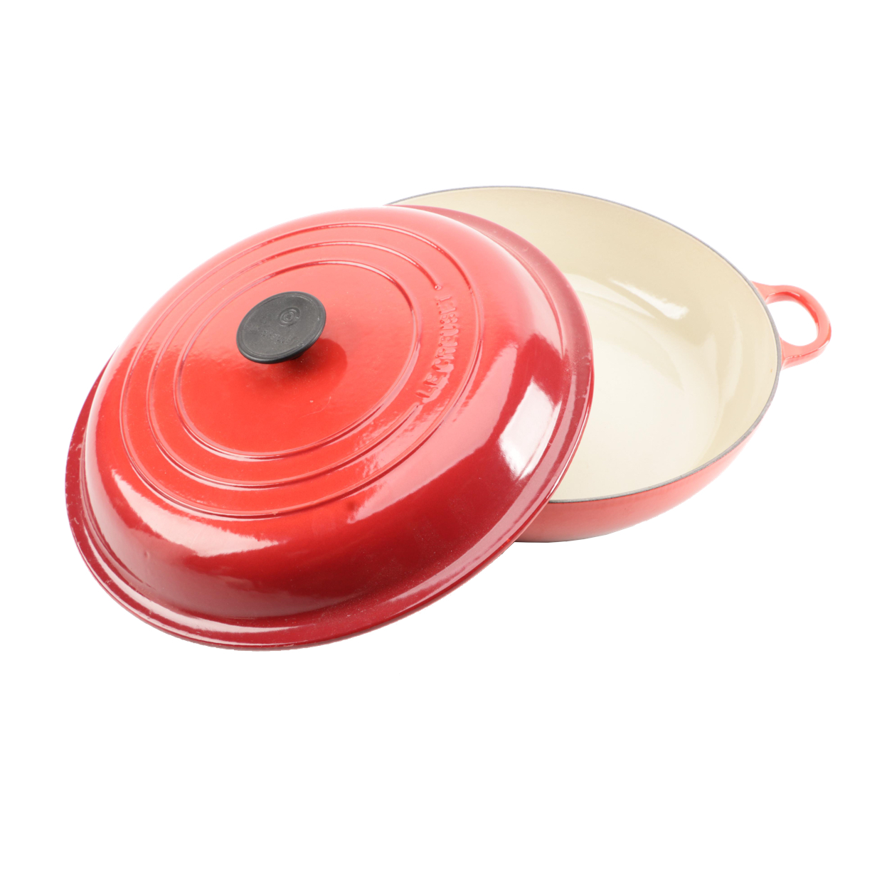 French Le Creuset Red Enameled Cast Iron Bakeware
